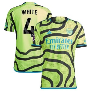Ben White  Arsenal adidas 2023/24 Away Authentic Jersey - Yellow