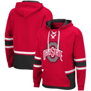 Ohio State Buckeyes Colosseum Lace Up 3.0 Pullover Hoodie - Scarlet