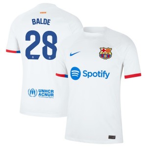 Alejandro Balde  Barcelona Nike 2023/24 Away Replica Jersey - White