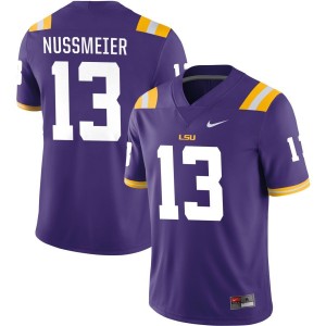 Garrett Nussmeier LSU Tigers Nike NIL Replica Football Jersey - Purple