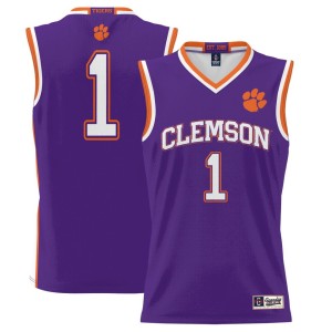 #1 Clemson Tigers ProSphere Youth Basketball Jersey - Purple