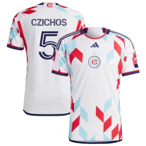 Rafael Czichos Chicago Fire adidas 2023 A Kit For All Authentic Jersey - White