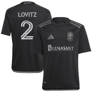 Daniel Lovitz Nashville SC adidas Youth 2023 Man In Black Kit Replica Jersey - Black