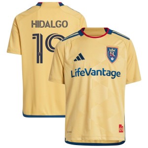 Bode Hidalgo Real Salt Lake adidas Youth 2023 The Beehive State Kit Replica Jersey - Gold