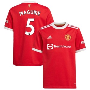 Harry Maguire Manchester United adidas Youth 2021/22 Home Replica Jersey - Red