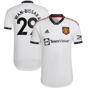 Aaron Wan-Bissaka Manchester United adidas 2022/23 Away Authentic Player Jersey - White