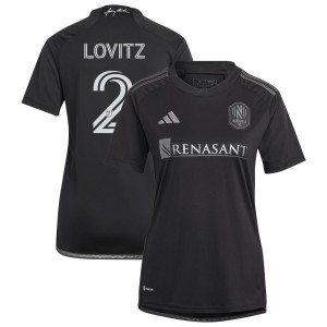Daniel Lovitz Nashville SC adidas Women's 2023 Man In Black Kit Replica Jersey - Black