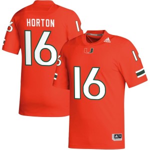 Isaiah Horton Miami Hurricanes adidas NIL Replica Football Jersey - Orange