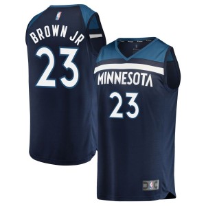 Troy Brown Jr Minnesota Timberwolves Fanatics Branded Fast Break Replica Jersey Navy - Icon Edition