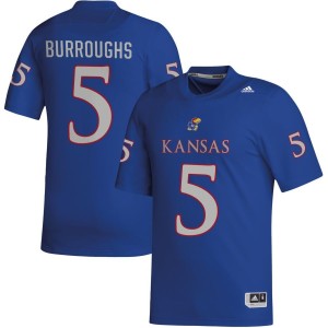 O.J. Burroughs Kansas Jayhawks adidas NIL Replica Football Jersey - Royal