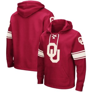 Oklahoma Sooners Colosseum 2.0 Lace-Up Pullover Hoodie - Crimson