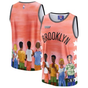 Brooklyn Nets NBA & KidSuper Studios by Fanatics Unisex Hometown Jersey - Coral