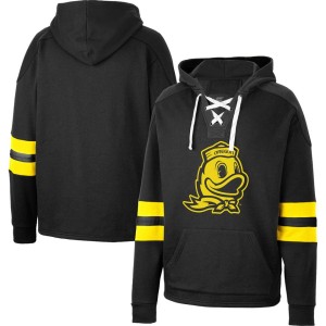 Oregon Ducks Colosseum Lace-Up 4.0 Pullover Hoodie - Black