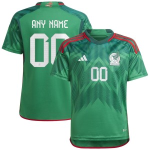Mexico National Team adidas Youth 2022/23 Home Custom Replica Jersey - Green