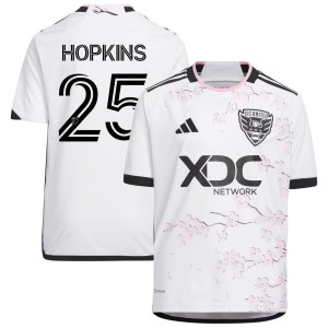 Jackson Hopkins D.C. United adidas Youth 2023 The Cherry Blossom Kit Replica Jersey - White