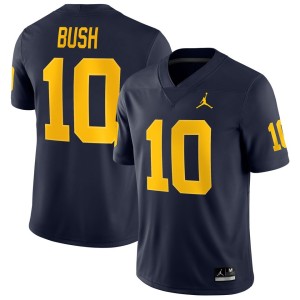 Devin Bush Michigan Wolverines Jordan Brand Game Jersey - Navy