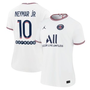 Neymar Jr. Paris Saint-Germain Jordan Brand Women's 2021/22 Fourth Replica Jersey - White