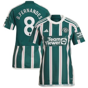 Bruno Fernandes Manchester United adidas Women's 2023/24 Away Replica Player Jersey - Green
