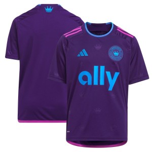 Charlotte FC adidas Youth 2023 Crown Jewel Kit Replica Jersey - Purple