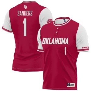 Cydney Sanders Oklahoma Sooners ProSphere Unisex 2023 NCAA Softball Women's College World Series Champions NIL Replica Player Jersey - Crimson
