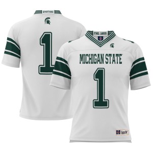 #1 Michigan State Spartans ProSphere Football Jersey - White