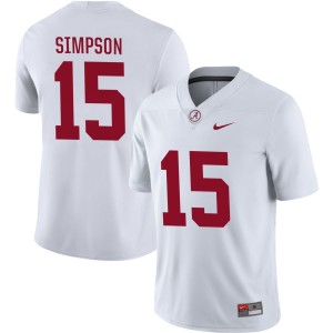 Ty Simpson Alabama Crimson Tide Nike NIL Replica Football Jersey - White