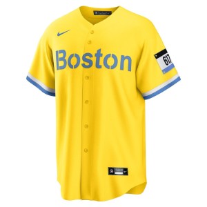Men's Rafael Devers Nike Red Sox City Connect Replica Jersey - Gold