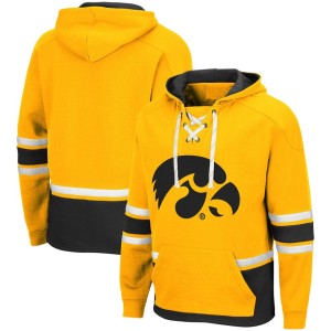 Iowa Hawkeyes Colosseum Lace Up 3.0 Pullover Hoodie - Gold