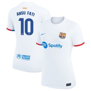 Ansu Fati Ansu Fati  Barcelona Nike Women's 2023/24 Away Replica Jersey - White