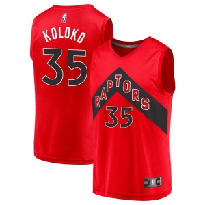Christian Koloko Toronto Raptors Fanatics Branded Youth 2020 Fast Break Replica Jersey - Icon Edition - Red