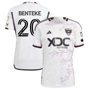 Christian Benteke D.C. United adidas 2023 The Cherry Blossom Kit Authentic Jersey - White