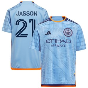 Andres Jasson New York City FC adidas Youth 2023 The Interboro Kit Replica Jersey - Light Blue