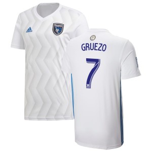 Carlos Gruezo San Jose Earthquakes adidas 2019 Replica Secondary Jersey - White
