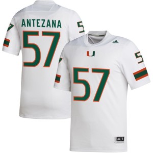 Matt Antezana Miami Hurricanes adidas NIL Replica Football Jersey - White