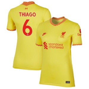 Thiago Alcantara Thiago Liverpool Nike Women's 2021/22 Third Breathe Stadium Jersey - Yellow