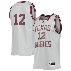 #12 Texas A&M Aggies adidas Reverse Retro Jersey - Gray