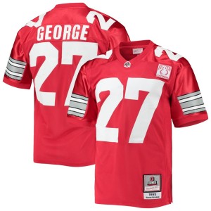 Eddie George Ohio State Buckeyes Mitchell & Ness 1995 Authentic Throwback Football Jersey - Scarlet