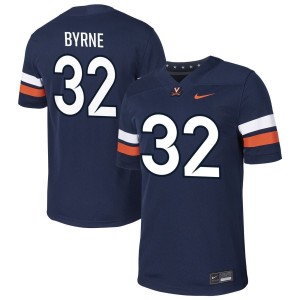 Luke Byrne  Virginia Cavaliers Nike NIL Football Game Jersey - Navy