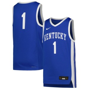 #1 Kentucky Wildcats Nike Youth Icon Replica Basketball Jersey - Royal