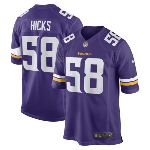 Jordan Hicks Minnesota Vikings Nike Game Player Jersey - Purple