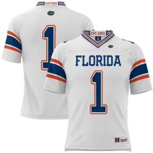 #1 Florida Gators ProSphere Youth Football Jersey - White