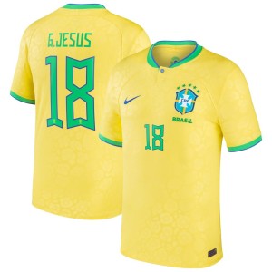 Gabriel Jesus Brazil National Team Nike 2022/23 Replica Home Jersey - Yellow