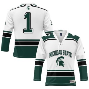#1 Michigan State Spartans ProSphere Youth Hockey Jersey - White