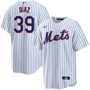 Men's New York Mets Edwin Diaz Cool Base Replica Home Jersey - White