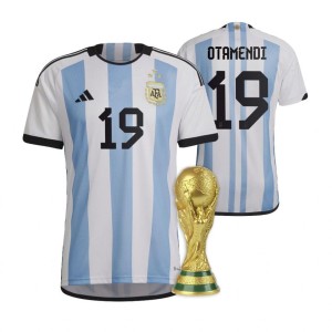Argentina Nicolas Otamendi Home Jersey 2022 World Cup Champions Kit