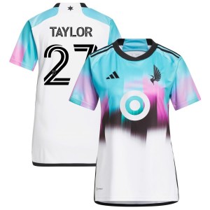 DJ Taylor Minnesota United FC adidas Women's 2023 The Northern Lights Kit Replica Jersey - White