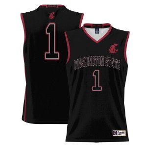 #1 Washington State Cougars ProSphere Youth Basketball Jersey - Black