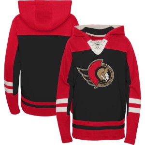 Ottawa Senators Youth Ageless Revisited Home Lace-Up Pullover Hoodie - Black
