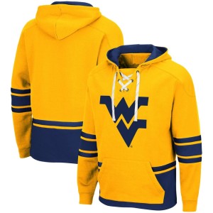 West Virginia Mountaineers Colosseum Lace Up 3.0 Pullover Hoodie - Gold