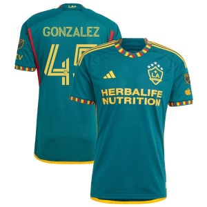 Adrian Gonzalez LA Galaxy adidas 2023 LA Kit Authentic Jersey - Green